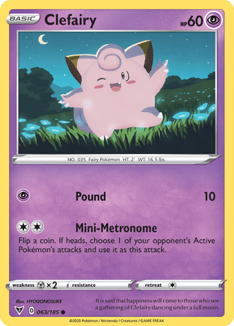 Clefairy Vivid Voltage Pokemon Card