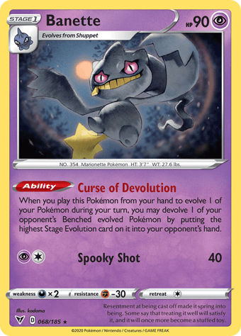 Banette Vivid Voltage Pokemon Card
