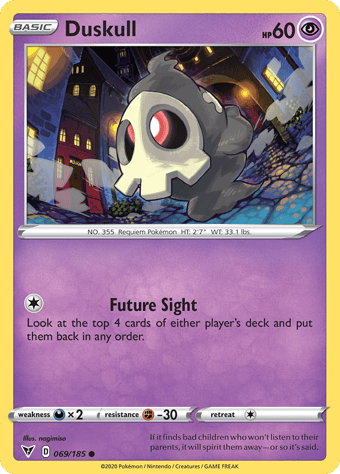 Duskull Vivid Voltage Pokemon Card
