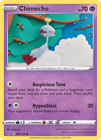 Chimecho Vivid Voltage Pokemon Card