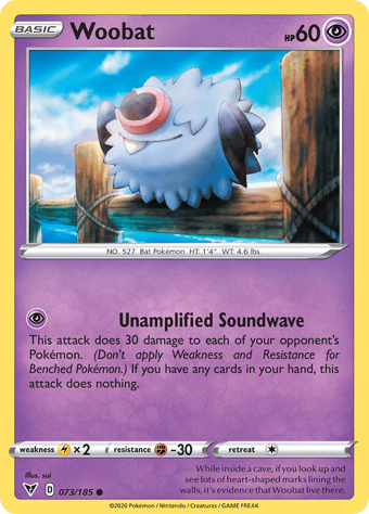 Woobat Vivid Voltage Pokemon Card
