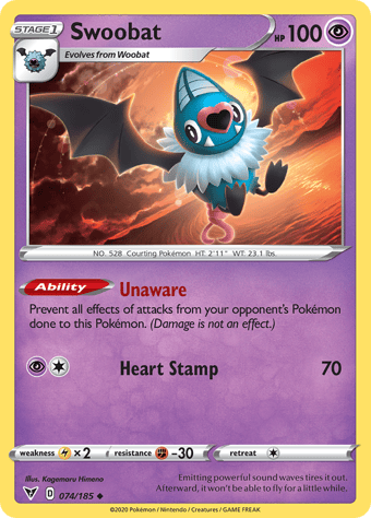 Swoobat Vivid Voltage Pokemon Card