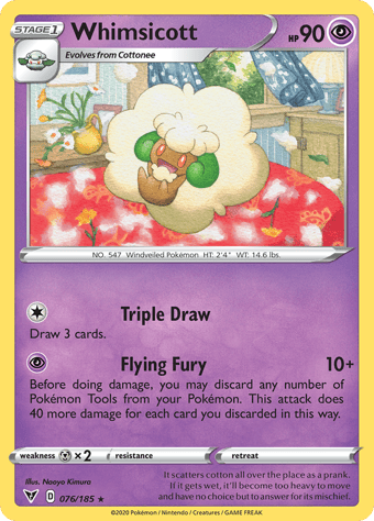 Whimsicott Vivid Voltage Pokemon Card