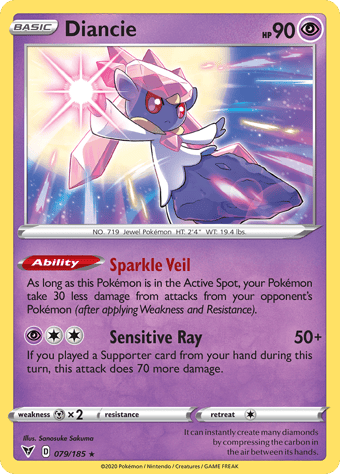 Diancie Vivid Voltage Pokemon Card
