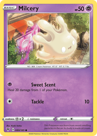 Milcery Vivid Voltage Pokemon Card
