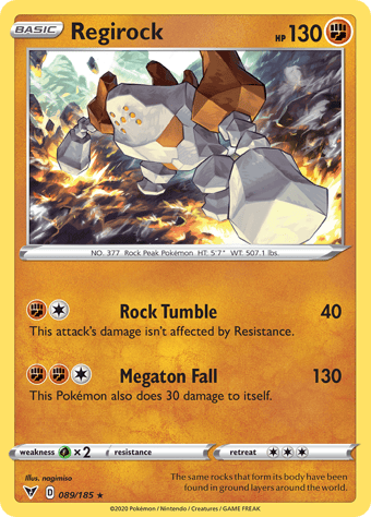 Regirock Vivid Voltage Pokemon Card