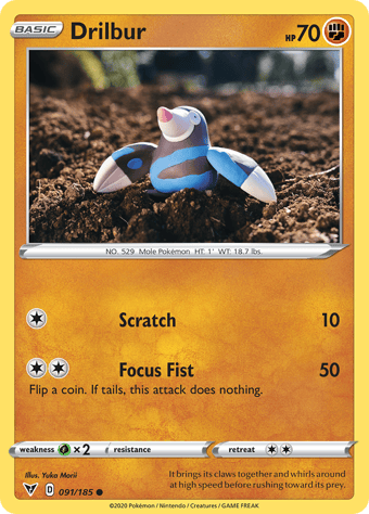 Drilbur Vivid Voltage Pokemon Card
