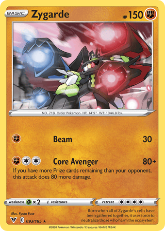 Zygarde Vivid Voltage Pokemon Card