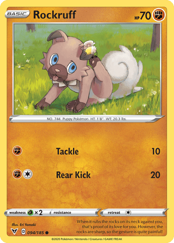 Rockruff Vivid Voltage Pokemon Card