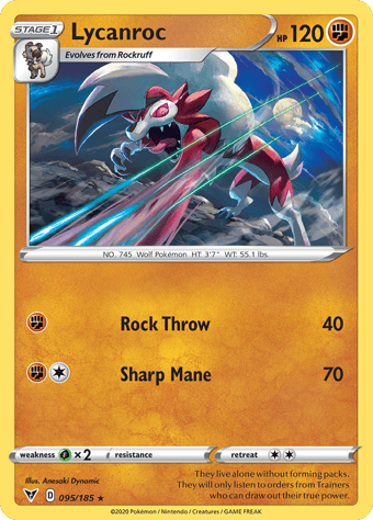 Lycanroc Vivid Voltage Pokemon Card