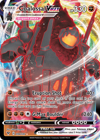 Coalossal VMAX Vivid Voltage Pokemon Card