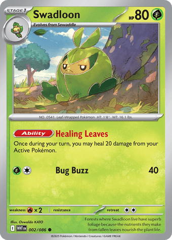 Swadloon White Flare Pokemon Card