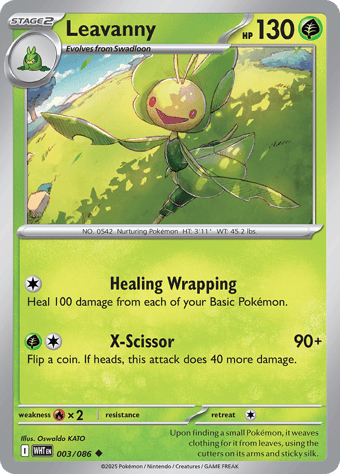 Leavanny White Flare Pokemon Card