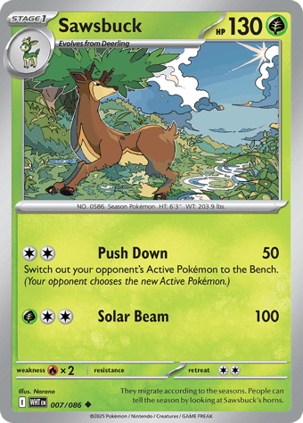 Sawsbuck White Flare Pokemon Card