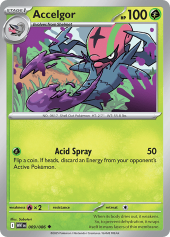 Accelgor White Flare Pokemon Card