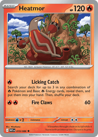 Heatmor White Flare Pokemon Card