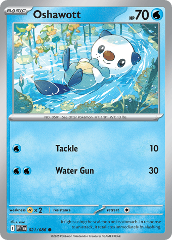 Oshawott White Flare Pokemon Card