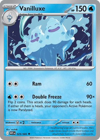 Vanilluxe White Flare Pokemon Card