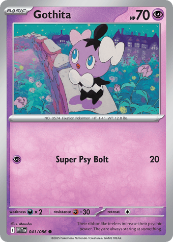 Gothita White Flare Pokemon Card