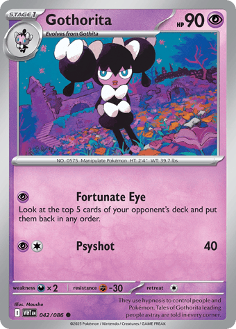 Gothorita White Flare Pokemon Card