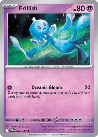 Frillish White Flare Pokemon Card