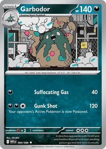 Garbodor White Flare Pokemon Card