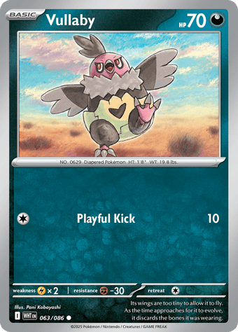 Vullaby White Flare Pokemon Card