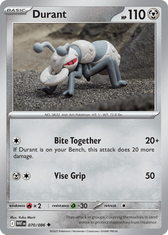 Durant White Flare Pokemon Card