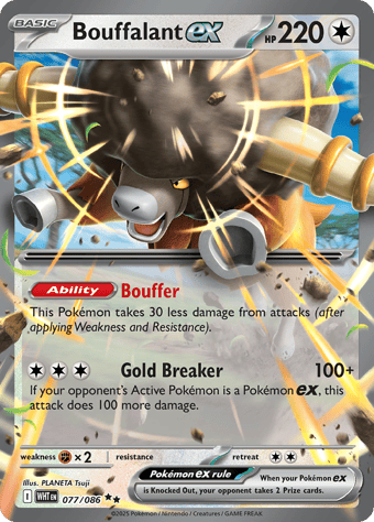 Bouffalant EX White Flare Pokemon Card