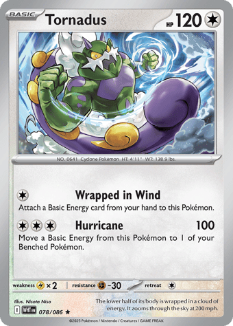 Tornadus White Flare Pokemon Card