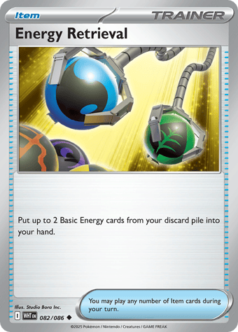 Energy Retrieval White Flare Pokemon Card