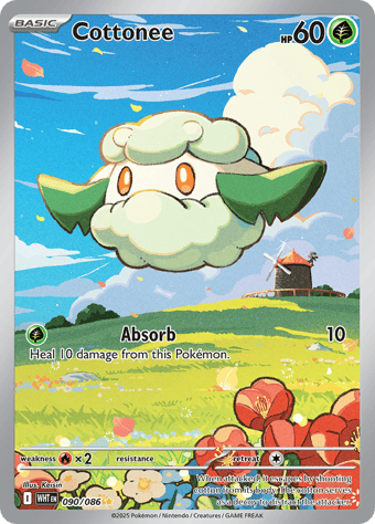 Cottonee White Flare Pokemon Card