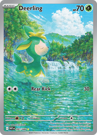 Deerling White Flare Pokemon Card