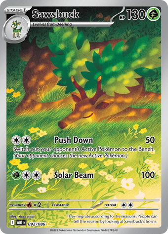 Sawsbuck White Flare Pokemon Card