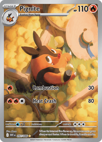 Pignite White Flare Pokemon Card