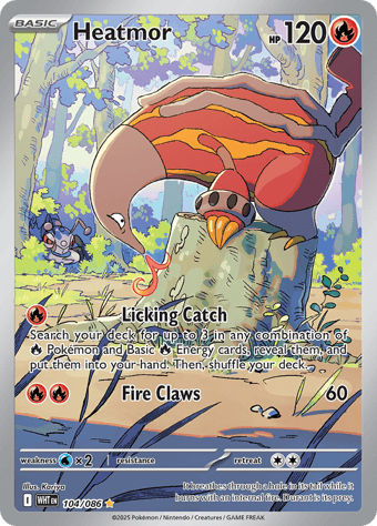 Heatmor White Flare Pokemon Card
