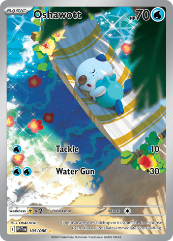 Oshawott White Flare Pokemon Card