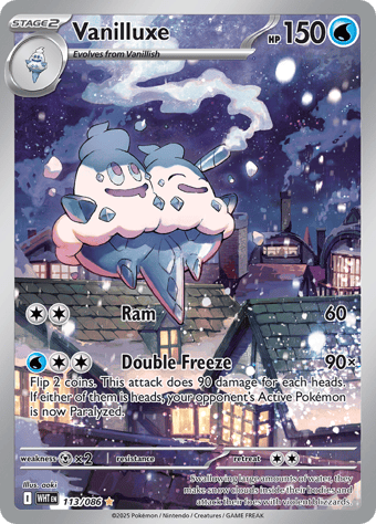 Vanilluxe White Flare Pokemon Card