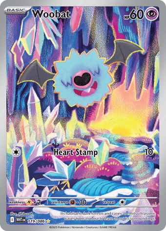 Woobat White Flare Pokemon Card