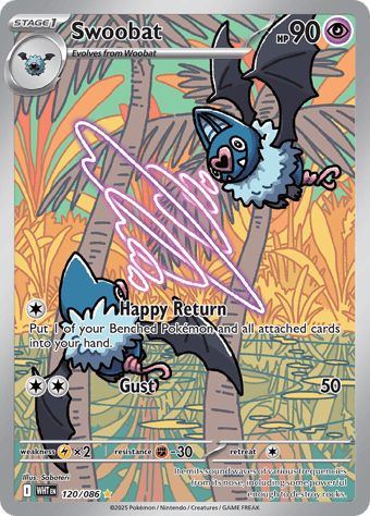 Swoobat White Flare Pokemon Card