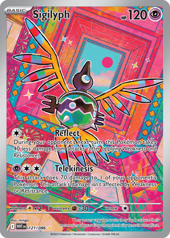 Sigilyph White Flare Pokemon Card