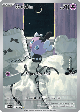 Gothita White Flare Pokemon Card