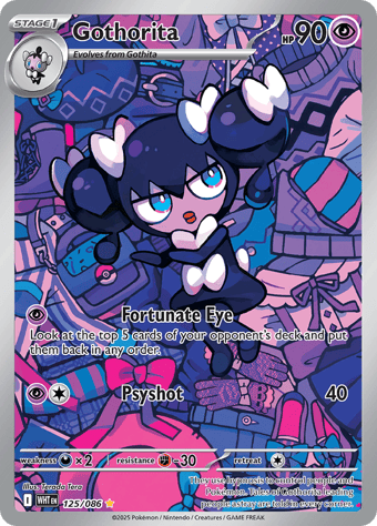 Gothorita White Flare Pokemon Card