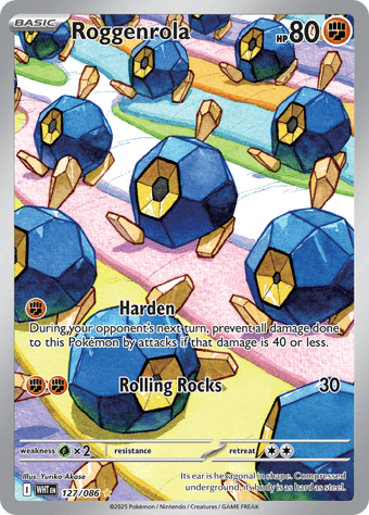 Roggenrola White Flare Pokemon Card