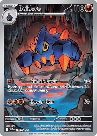 Boldore White Flare Pokemon Card