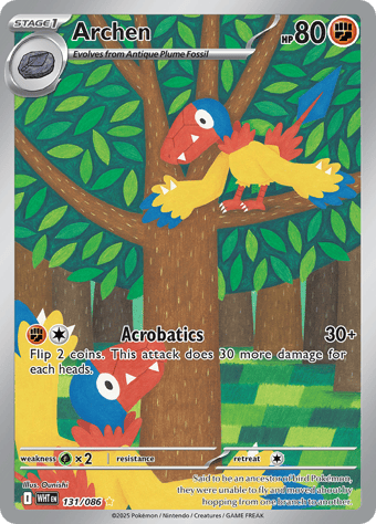 Archen White Flare Pokemon Card