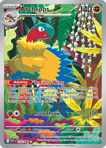 Archeops White Flare Pokemon Card