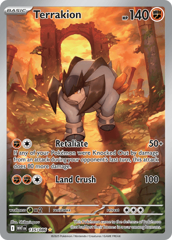 Terrakion White Flare Pokemon Card