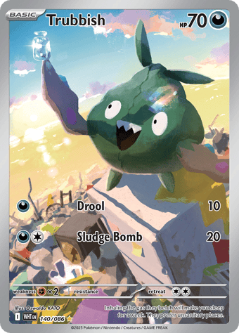 Trubbish White Flare Pokemon Card