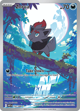 Zorua White Flare Pokemon Card